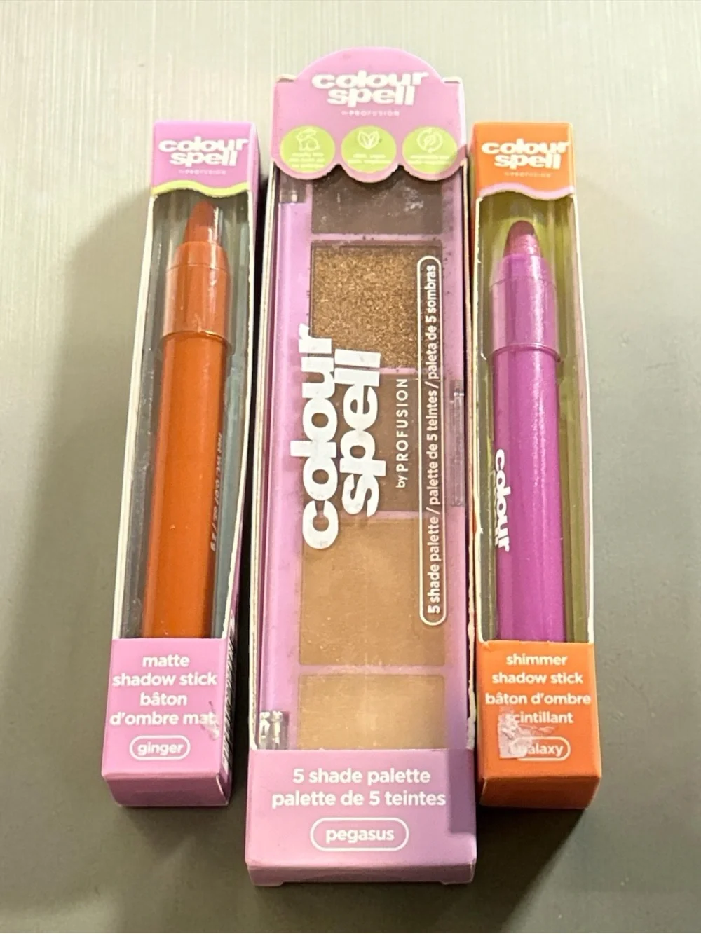 Pegasus 5-Shade Palette and Ginger & Galaxy Shadow Sticks
